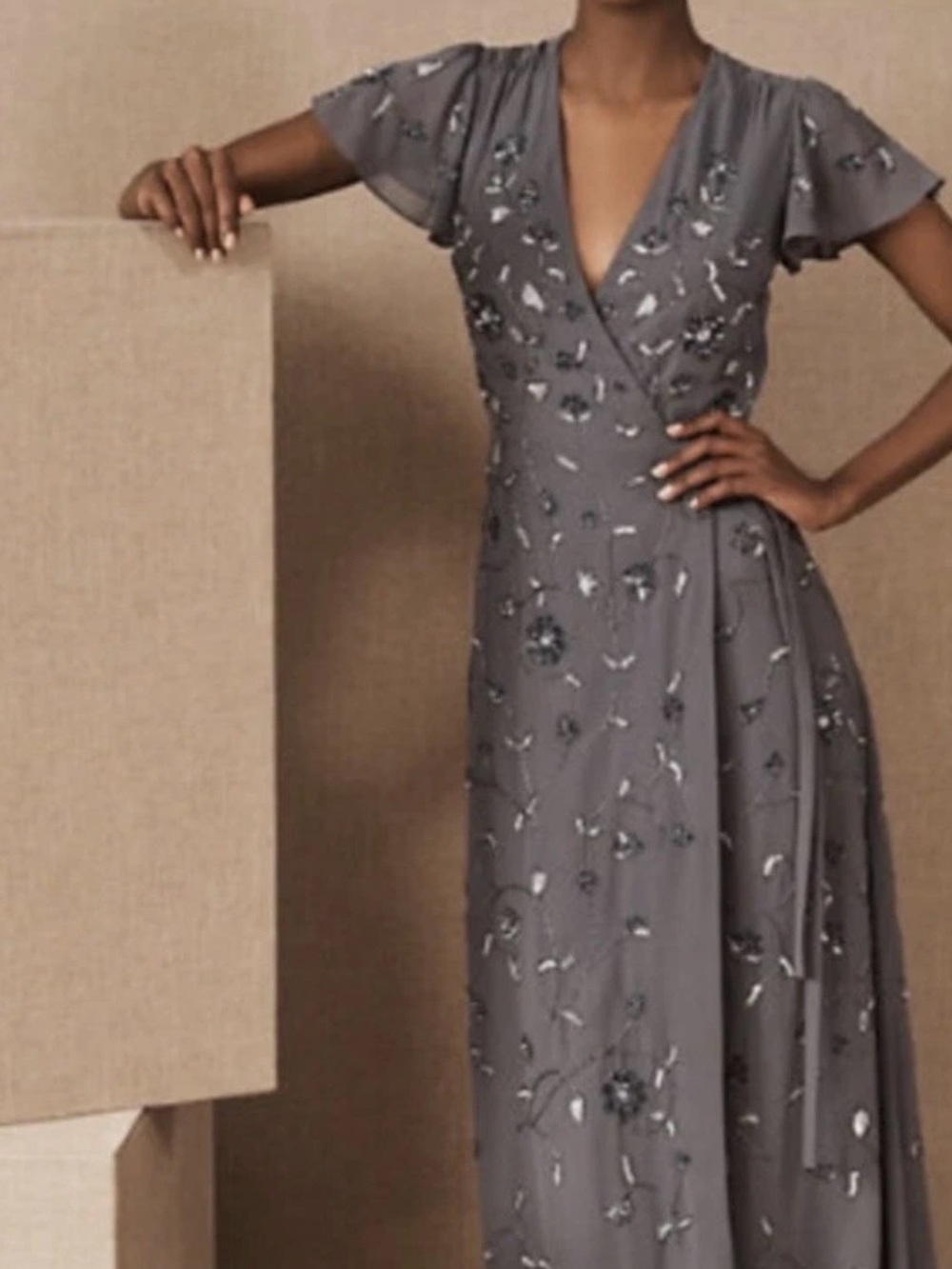 BHLDN Beaded Maxi Dress